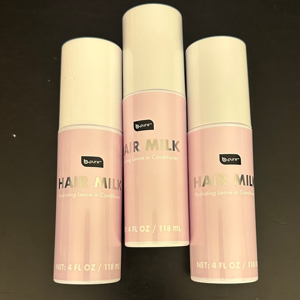 3 b.pure Hair Milk Hydrating Leave-In Conditioner - BPure pump bundle